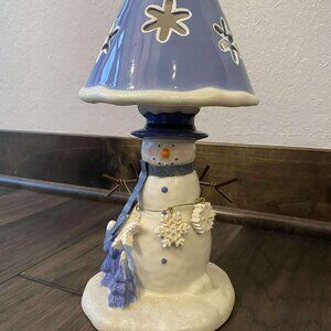 Ceramic Snowman Candle Holder
